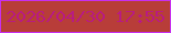 文字の大きさ：3、枠の色：c72feb、背景の色：b83d39、文字の色：b81d7d 無料ブログパーツのブログ時計