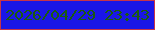 文字の大きさ：1、枠の色：c73448、背景の色：1a16e6、文字の色：1b5a0f 無料ブログパーツのブログ時計
