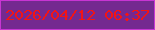 文字の大きさ：3、枠の色：c735d3、背景の色：742990、文字の色：f21415 無料ブログパーツのブログ時計