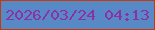 文字の大きさ：2、枠の色：c73906、背景の色：5889c7、文字の色：8c31a5 無料ブログパーツのブログ時計