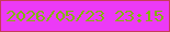 文字の大きさ：2、枠の色：c73c59、背景の色：ec3af6、文字の色：81b506 無料ブログパーツのブログ時計