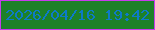 文字の大きさ：2、枠の色：c73ced、背景の色：1d8129、文字の色：0d7ac8 無料ブログパーツのブログ時計