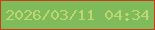 文字の大きさ：2、枠の色：c73e1a、背景の色：7fbb5a、文字の色：bed772 無料ブログパーツのブログ時計