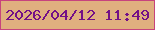 文字の大きさ：5、枠の色：c7437d、背景の色：e0af7f、文字の色：731087 無料ブログパーツのブログ時計