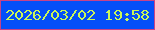 文字の大きさ：3、枠の色：c74388、背景の色：044ff8、文字の色：caf658 無料ブログパーツのブログ時計
