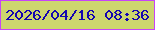 文字の大きさ：1、枠の色：c744f8、背景の色：cdd66e、文字の色：1405b0 無料ブログパーツのブログ時計