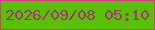文字の大きさ：1、枠の色：c7457b、背景の色：57c205、文字の色：a93175 無料ブログパーツのブログ時計