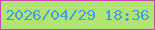 文字の大きさ：1、枠の色：c747b0、背景の色：b1e573、文字の色：479fdd 無料ブログパーツのブログ時計