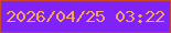 文字の大きさ：1、枠の色：c7482d、背景の色：8023fa、文字の色：f7a45a 無料ブログパーツのブログ時計