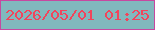 文字の大きさ：3、枠の色：c748a0、背景の色：81b8bd、文字の色：f2445b 無料ブログパーツのブログ時計