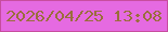 文字の大きさ：5、枠の色：c74d9e、背景の色：e56ae1、文字の色：9a6e3c 無料ブログパーツのブログ時計