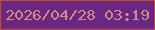 文字の大きさ：3、枠の色：c74e23、背景の色：682882、文字の色：d68e7c 無料ブログパーツのブログ時計