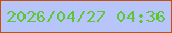 文字の大きさ：2、枠の色：c74f07、背景の色：b7c5fa、文字の色：5bc92d 無料ブログパーツのブログ時計