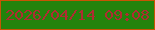 文字の大きさ：5、枠の色：c75404、背景の色：23830c、文字の色：af2c32 無料ブログパーツのブログ時計