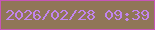 文字の大きさ：4、枠の色：c755b8、背景の色：907658、文字の色：c284ee 無料ブログパーツのブログ時計