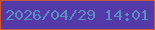 文字の大きさ：3、枠の色：c7583c、背景の色：543aa9、文字の色：5e8dc5 無料ブログパーツのブログ時計