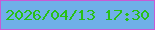 文字の大きさ：1、枠の色：c75bd5、背景の色：6fb0e8、文字の色：27c116 無料ブログパーツのブログ時計