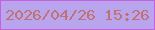 文字の大きさ：1、枠の色：c75fde、背景の色：b9a4ee、文字の色：c17170 無料ブログパーツのブログ時計