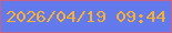文字の大きさ：2、枠の色：c76287、背景の色：637aec、文字の色：f9b031 無料ブログパーツのブログ時計