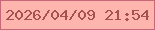 文字の大きさ：2、枠の色：c76778、背景の色：fdb5ae、文字の色：a7514e 無料ブログパーツのブログ時計