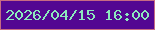文字の大きさ：3、枠の色：c76b83、背景の色：530792、文字の色：8ceabd 無料ブログパーツのブログ時計