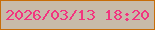 文字の大きさ：1、枠の色：c76d09、背景の色：c8bbaa、文字の色：f2357f 無料ブログパーツのブログ時計