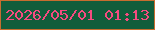 文字の大きさ：5、枠の色：c76d2f、背景の色：115d3b、文字の色：f64b80 無料ブログパーツのブログ時計