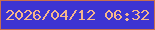 文字の大きさ：1、枠の色：c76f4e、背景の色：3d34d2、文字の色：f5b68d 無料ブログパーツのブログ時計