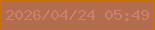 文字の大きさ：4、枠の色：c77204、背景の色：b36d4d、文字の色：cc7e72 無料ブログパーツのブログ時計