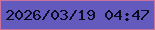 文字の大きさ：1、枠の色：c7739e、背景の色：625abd、文字の色：0c0c21 無料ブログパーツのブログ時計
