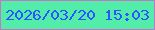 文字の大きさ：1、枠の色：c774ca、背景の色：52eda8、文字の色：2e54ff 無料ブログパーツのブログ時計