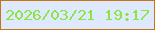 文字の大きさ：1、枠の色：c77511、背景の色：dfe9fe、文字の色：8de33f 無料ブログパーツのブログ時計