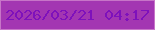 文字の大きさ：4、枠の色：c775c8、背景の色：a336b2、文字の色：7e11bb 無料ブログパーツのブログ時計
