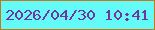文字の大きさ：4、枠の色：c77618、背景の色：63faf8、文字の色：73359d 無料ブログパーツのブログ時計