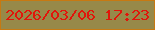 文字の大きさ：3、枠の色：c77912、背景の色：978949、文字の色：e1150a 無料ブログパーツのブログ時計