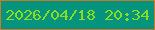 文字の大きさ：4、枠の色：c77b26、背景の色：04937d、文字の色：8adc1f 無料ブログパーツのブログ時計