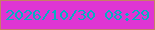 文字の大きさ：1、枠の色：c77e65、背景の色：df35d3、文字の色：05afc2 無料ブログパーツのブログ時計