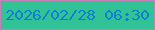 文字の大きさ：2、枠の色：c77fb5、背景の色：31c296、文字の色：107fd3 無料ブログパーツのブログ時計