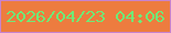 文字の大きさ：3、枠の色：c783ce、背景の色：ed7c3f、文字の色：70e977 無料ブログパーツのブログ時計
