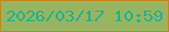 文字の大きさ：2、枠の色：c78518、背景の色：97b561、文字の色：1db38c 無料ブログパーツのブログ時計