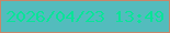 文字の大きさ：1、枠の色：c7866a、背景の色：53bcbd、文字の色：09e498 無料ブログパーツのブログ時計