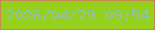 文字の大きさ：5、枠の色：c78750、背景の色：95d01d、文字の色：91c1ad 無料ブログパーツのブログ時計
