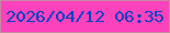 文字の大きさ：5、枠の色：c788a0、背景の色：fc42bc、文字の色：0442c5 無料ブログパーツのブログ時計