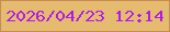 文字の大きさ：5、枠の色：c78a55、背景の色：e5bc6f、文字の色：b11be6 無料ブログパーツのブログ時計
