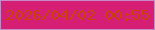 文字の大きさ：5、枠の色：c78ac8、背景の色：d71e75、文字の色：c84309 無料ブログパーツのブログ時計