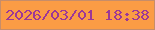 文字の大きさ：1、枠の色：c78d69、背景の色：fb9c45、文字の色：9c3897 無料ブログパーツのブログ時計