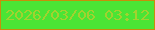 文字の大きさ：1、枠の色：c78e0a、背景の色：4be435、文字の色：a2d22f 無料ブログパーツのブログ時計