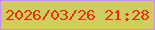 文字の大きさ：3、枠の色：c78ef9、背景の色：d0cc61、文字の色：ed3304 無料ブログパーツのブログ時計