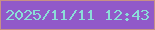 文字の大きさ：3、枠の色：c79085、背景の色：9159c9、文字の色：8bddd8 無料ブログパーツのブログ時計