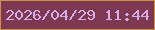 文字の大きさ：3、枠の色：c79345、背景の色：7f3852、文字の色：d6aee9 無料ブログパーツのブログ時計